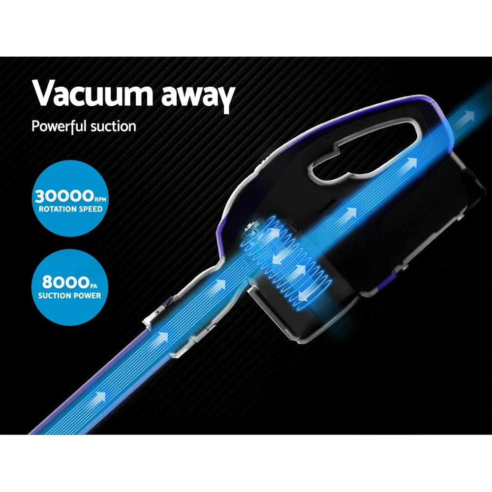 Devanti Stick Vacuum Cleaner Handstick Vac Handheld Cordless 150W Purple