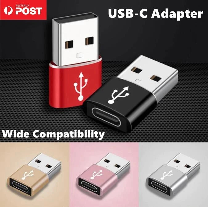 USB Type A Male to USB C Type C Female Charging Port Adapter Fast Converter