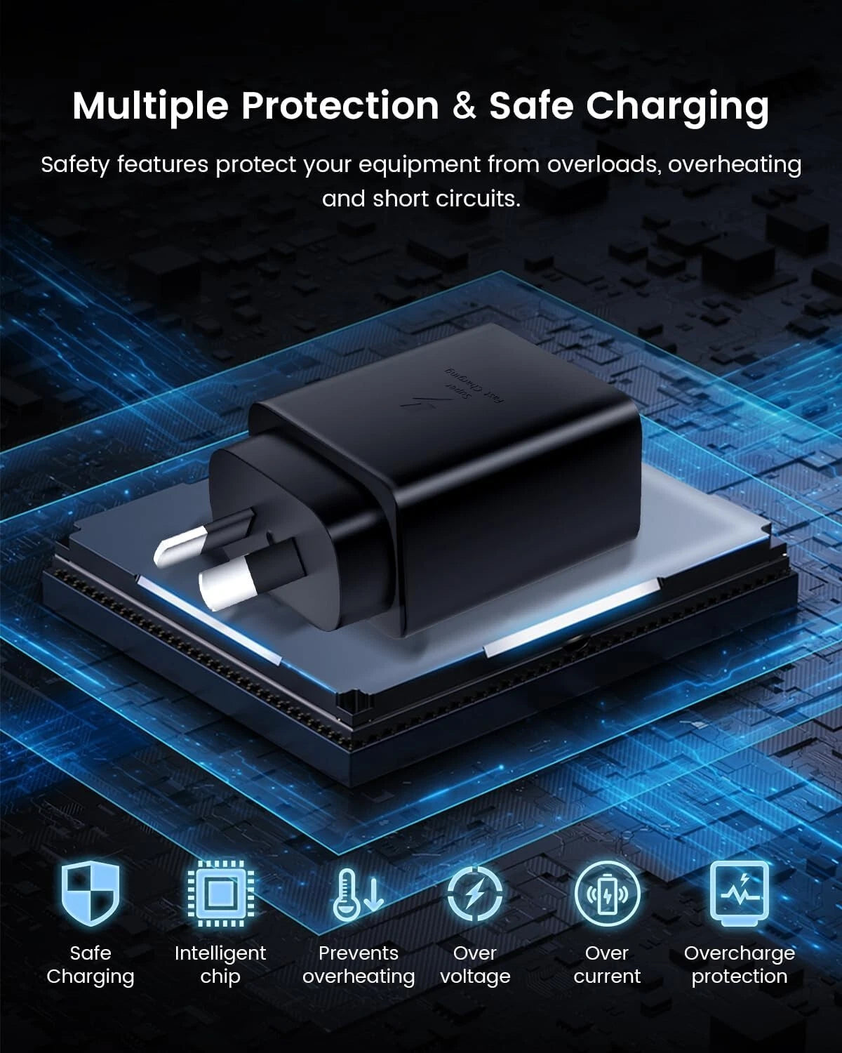 45W Super Fast Wall Charger w/Type-C Cable For Samsung Galaxy S21 22 S23 Ultra