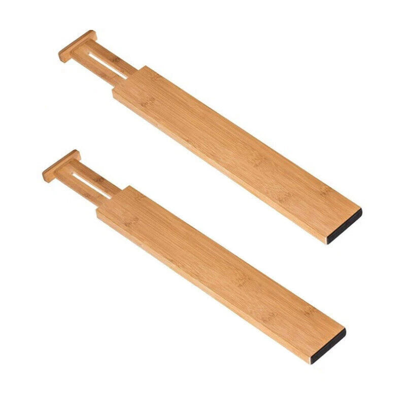 Expandable Drawer Divider PartitionStorage Organizer Clapboard Bamboo Adjustable