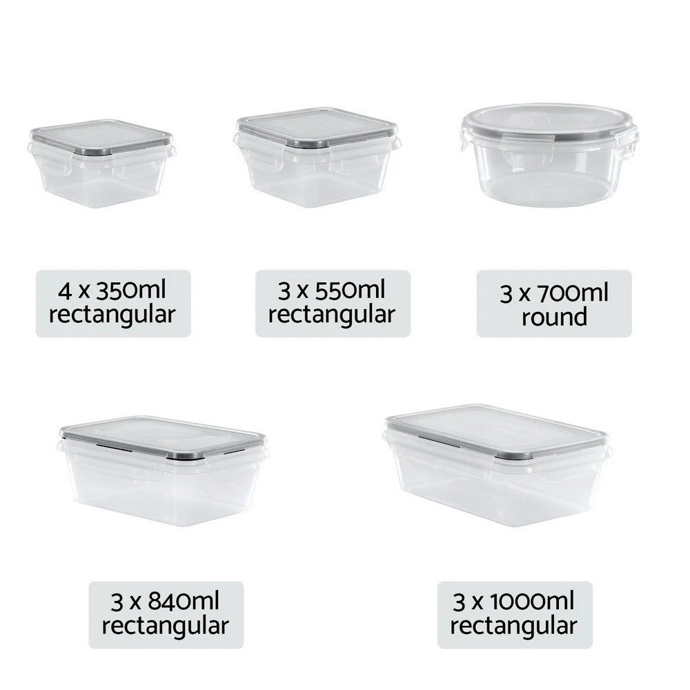 5-star chef 16PCS Airtight Food Storage Container Fridge Freezer Kitchen Box