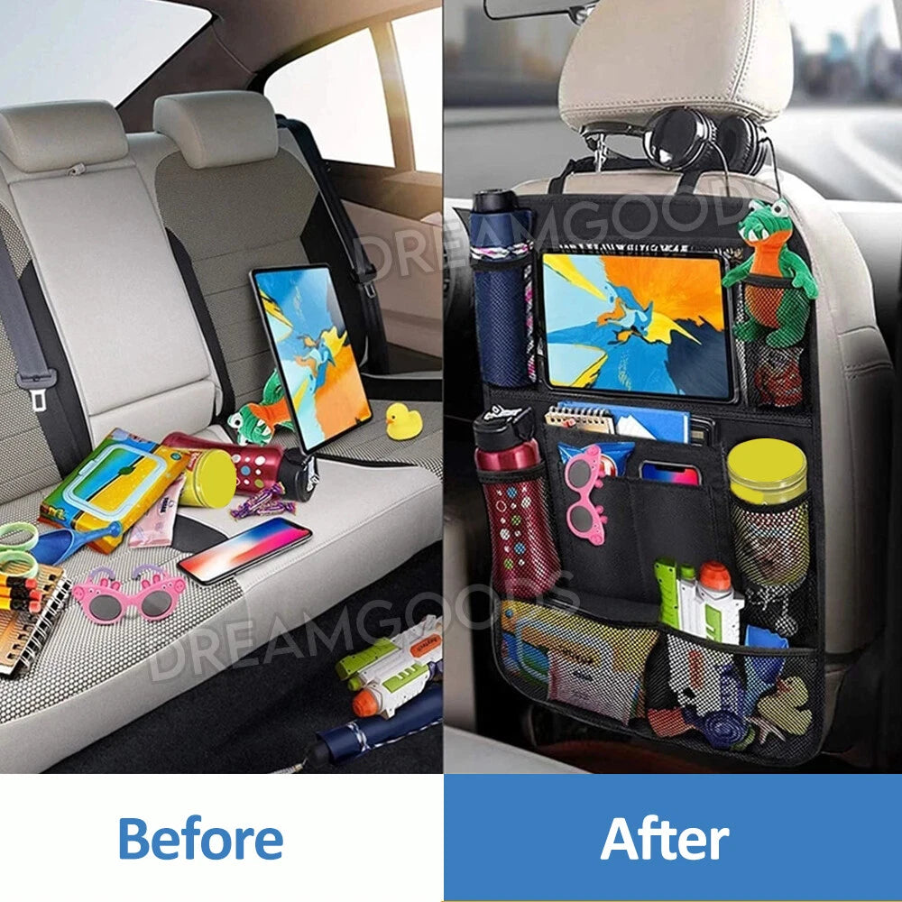 2PCS Car Seat Back Organiser Multi Pocket Storage Bag Pouch Holder Interior Tidy