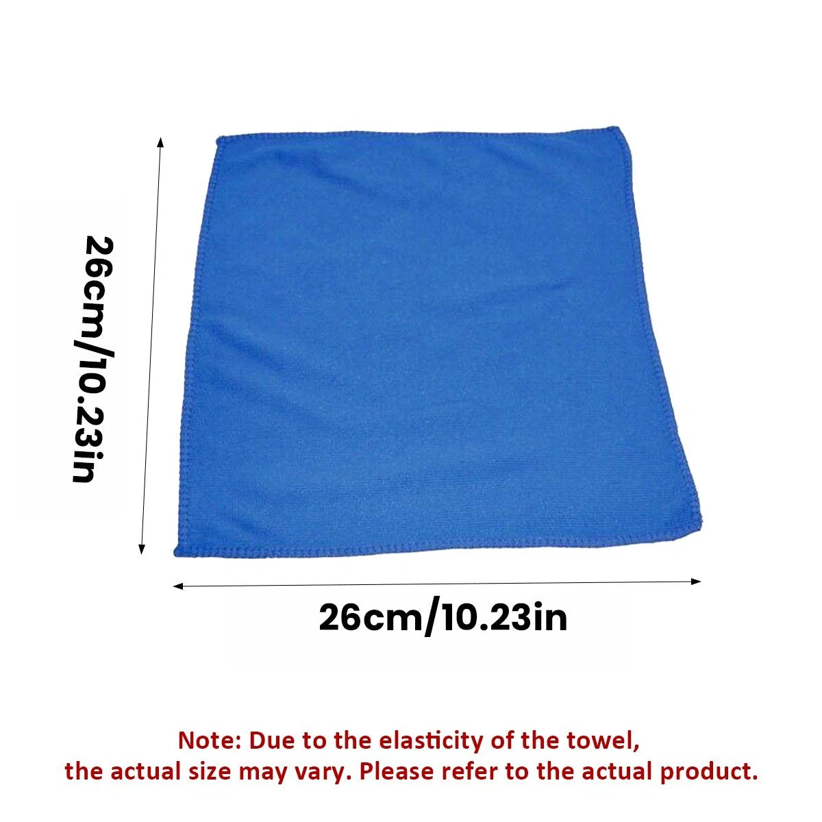 50PCS Blue Microfibre Cloths Car Cleaning Cloth Detailing Towels Washing Duster