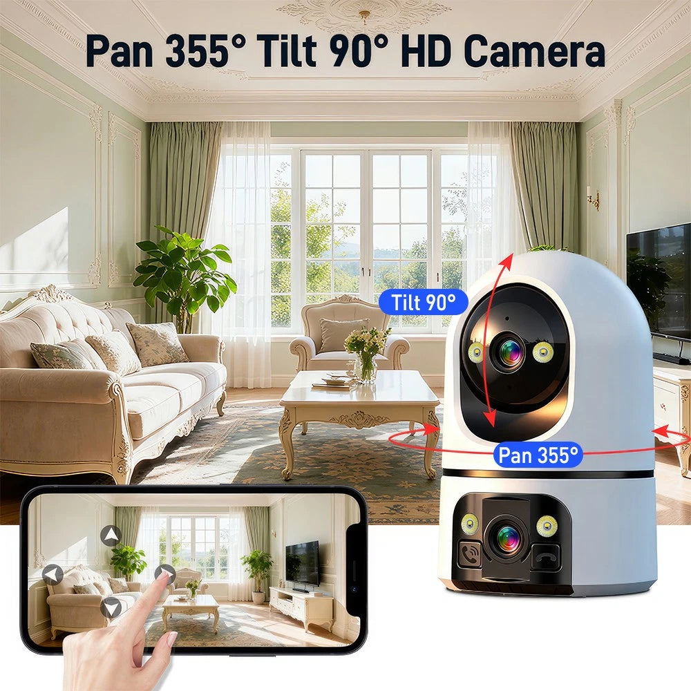 Security Camera 2.4G WIFI Indoor Smart Home Baby Pet Monitor Night Vision Wired