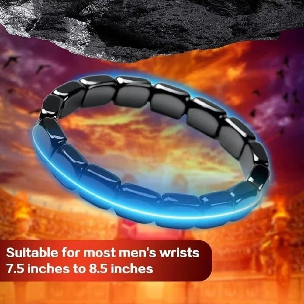 1/2pcs Hemys Hematite Bracelet for Men, 2026 New Hemios bracelet with Gift