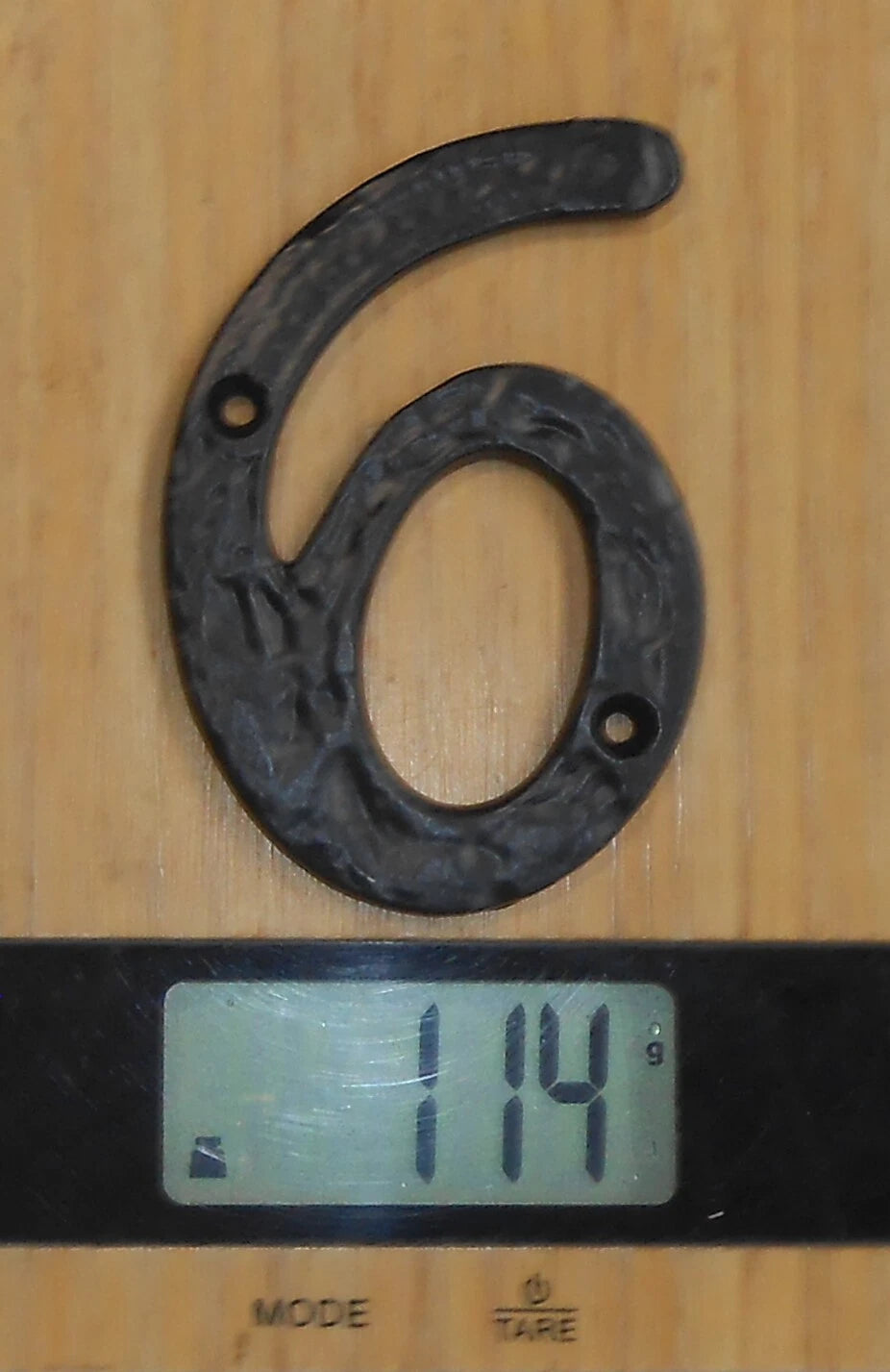 4"/100mm BLACK CAST IRON - HEAVY ANTIQUE DESIGN HOUSE DOOR FENCE NUMBERS NUMERAL