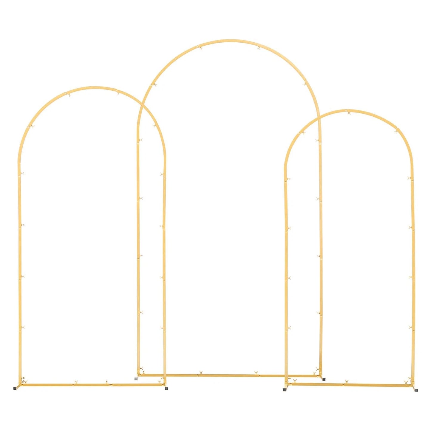 Uimoso Metal Arch Backdrop Stand 2.2/2/1.8 m Set of 3 for Weddings and Events
