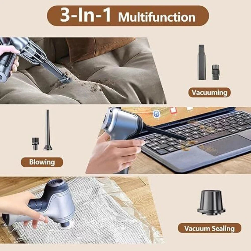 95000PA Wireless Car Vacuum Cleaner Handheld Vaccum Mini Power Suction Dust Blow