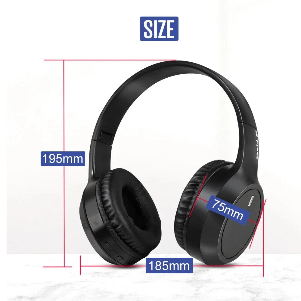 Wireless Headphones Bluetooth Earphones Headset Rechargeable with Mic