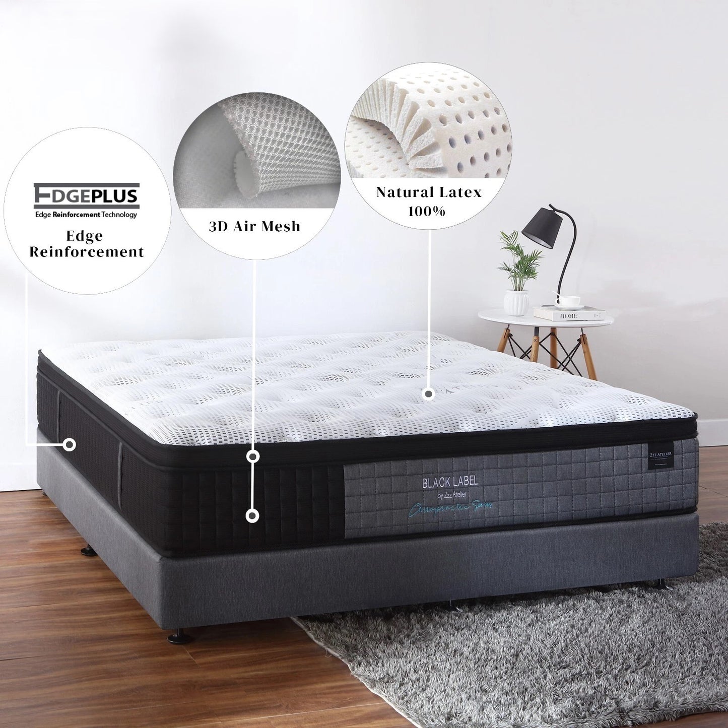 Queen Double King Single Mattress Bed Euro top Pocket Spring Latex Chiropractic