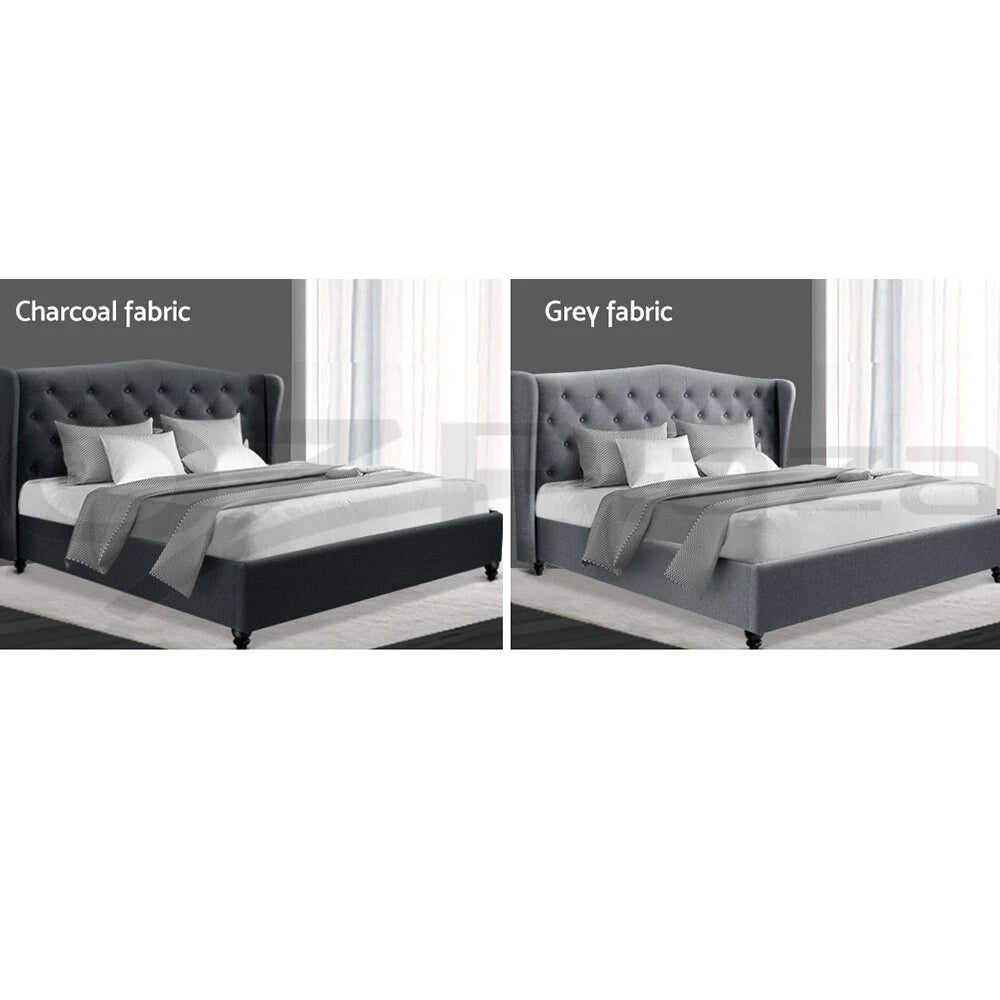 Artiss Bed Frame Double Queen King Size Base Mattress Platform Fabric Wooden