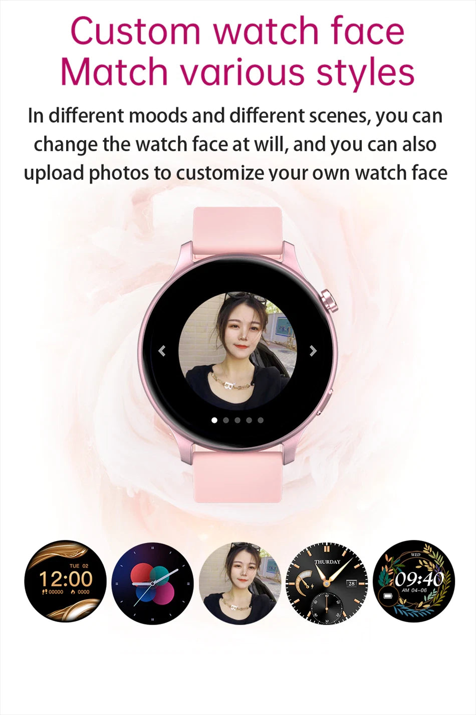 New Smart Watch Full Touch Screen AMOLED Bluetooth Call for Women and Men -DT85
