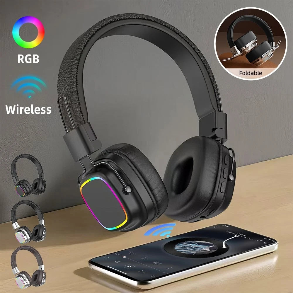 Wireless Headphones Bluetooth Earphones Headset Rechargeable with Mic Foldable