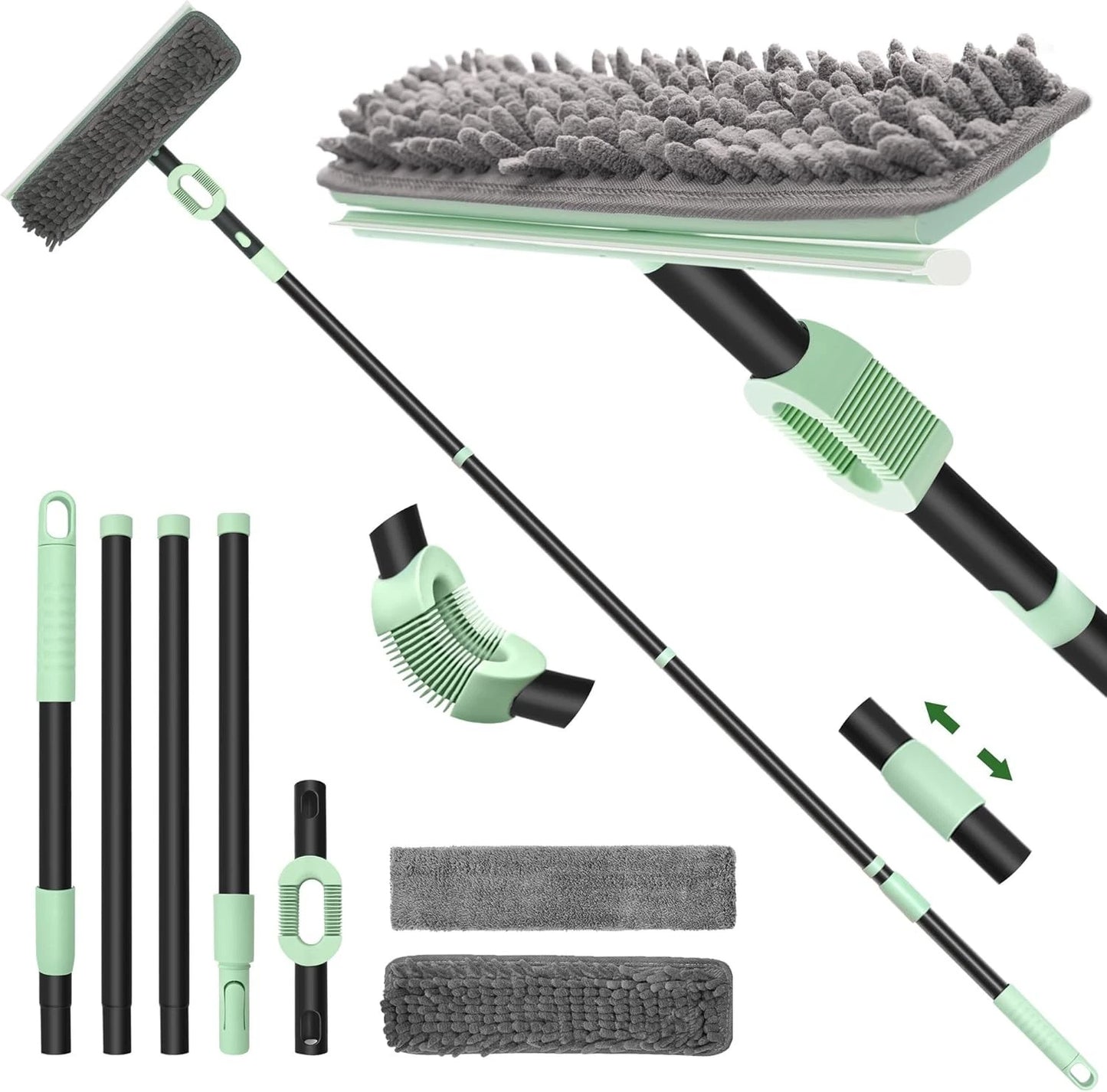 Window Squeegee Car Windshield Washer Kit for Shower Glass Mirrors Home Cleaning