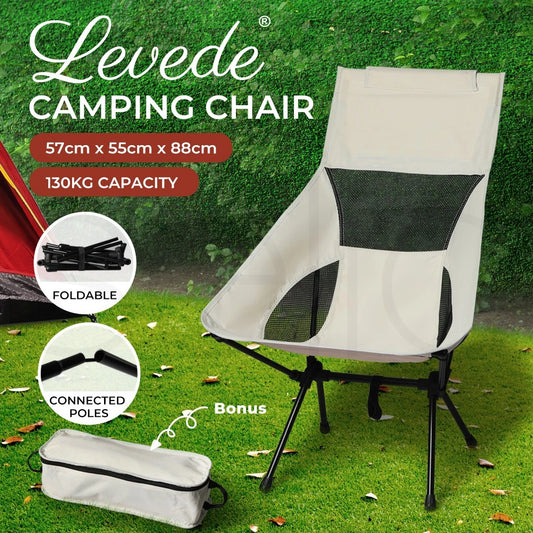 Levede Camping Chair Folding Outdoor Portable Lightweight Beach Picnic Fishing