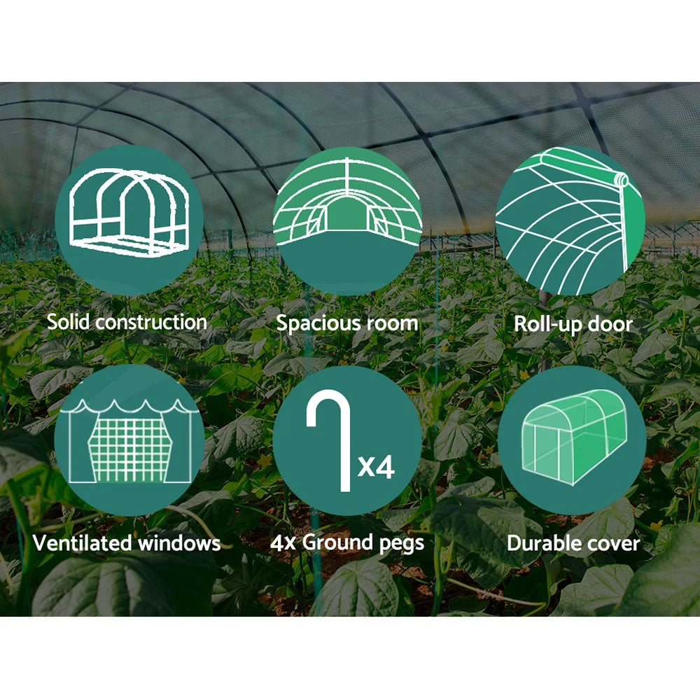 Green Fingers Greenhouse Walk in Green House Plant Garden Dome 3x2x2M