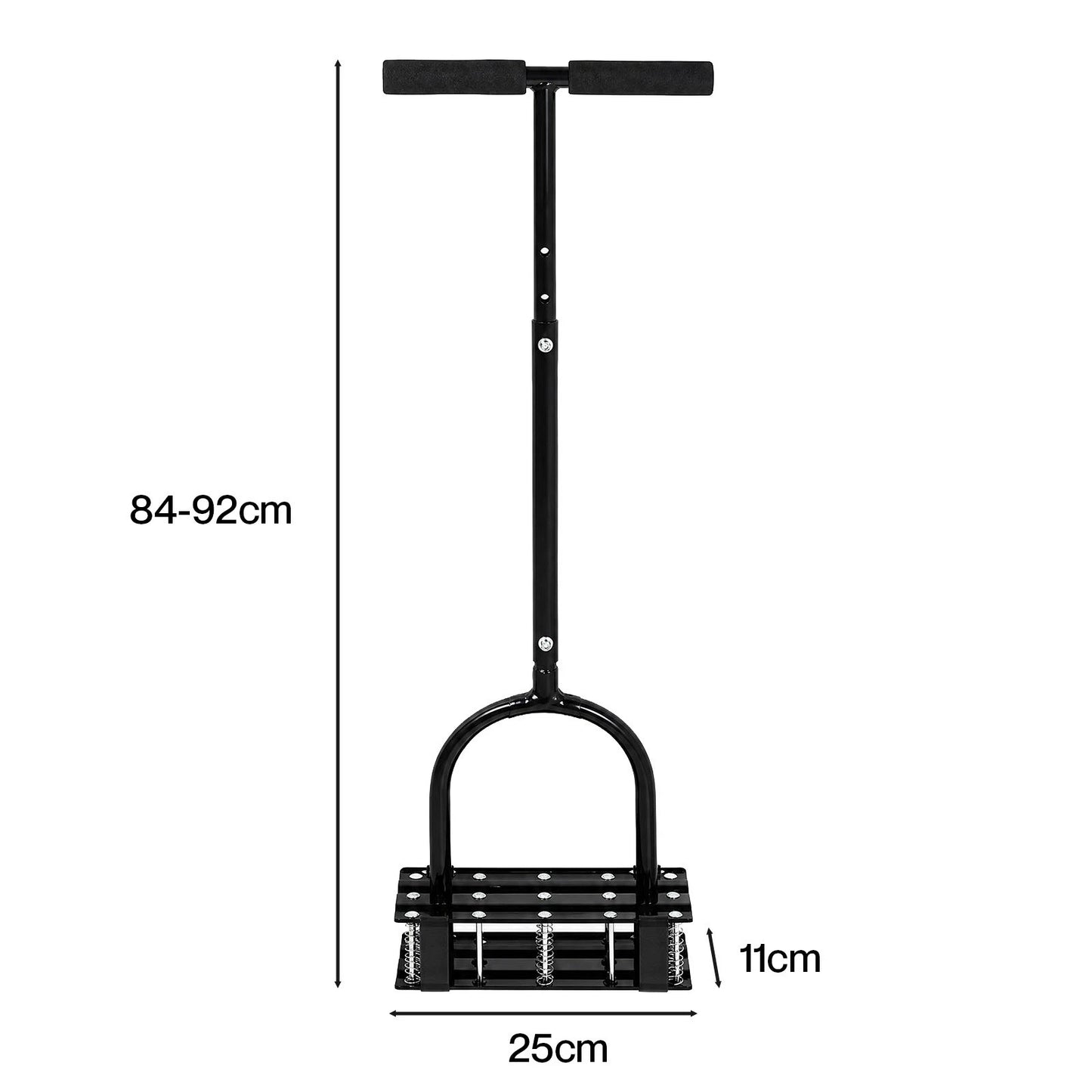 Lambu Lawn Aerator 15-Spike Manual Garden Scarifier Tool Carbon Steel Black