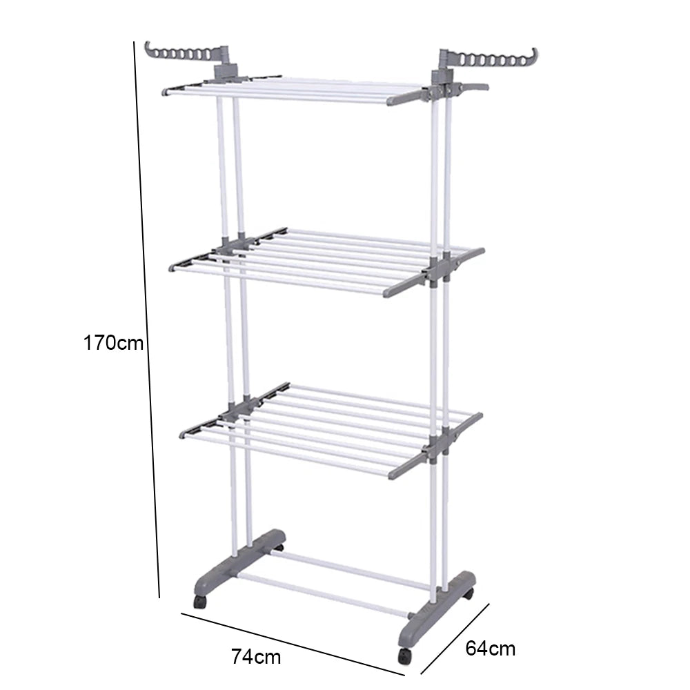 Foldable Garment Hanger Shoes Clothes Airer Drying Rack Laundry Support Horse AU