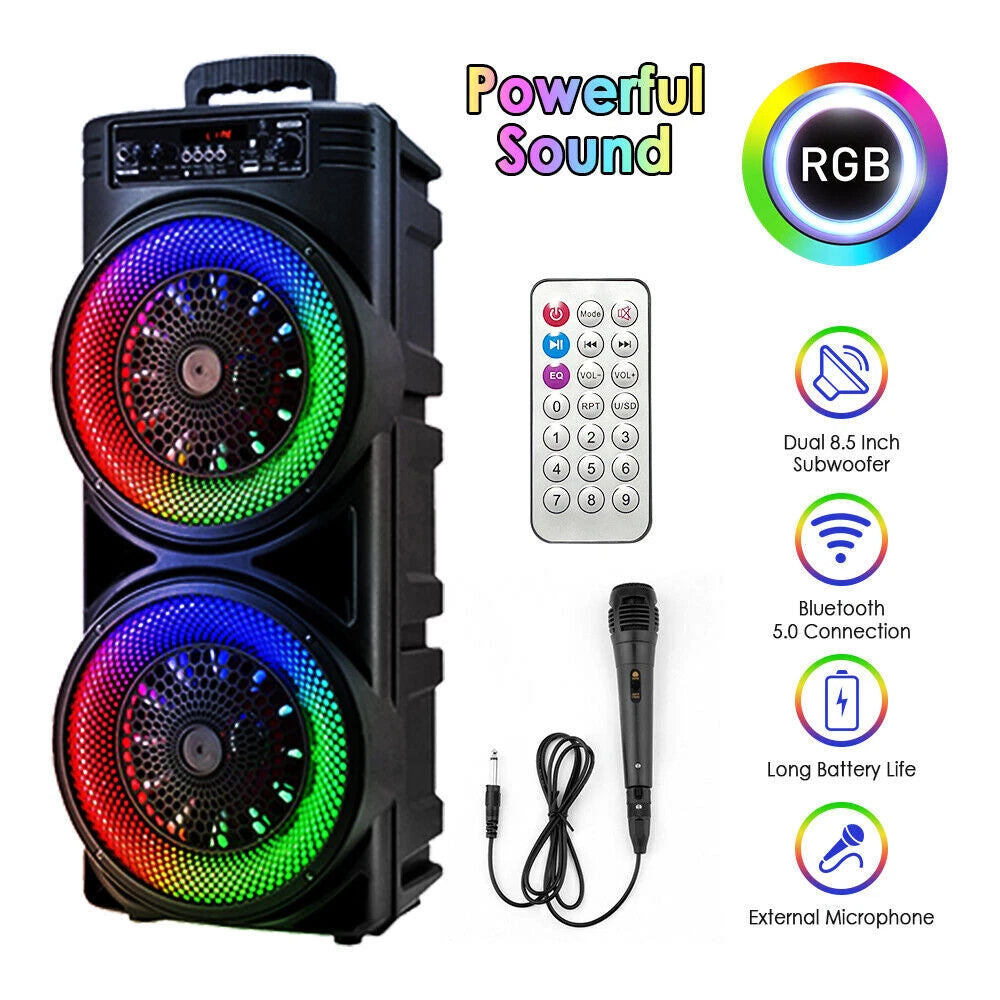 Wireless Bluetooth Party Speaker Subwoofer Heavy Bass Stereo Speaker Microphone