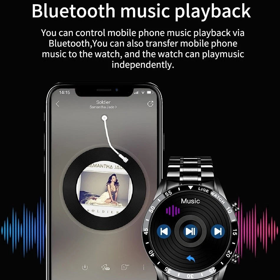 Bluetooth Call Smart Watch Waterproof Men Sport Full Touch Screen Smartwatch HOT