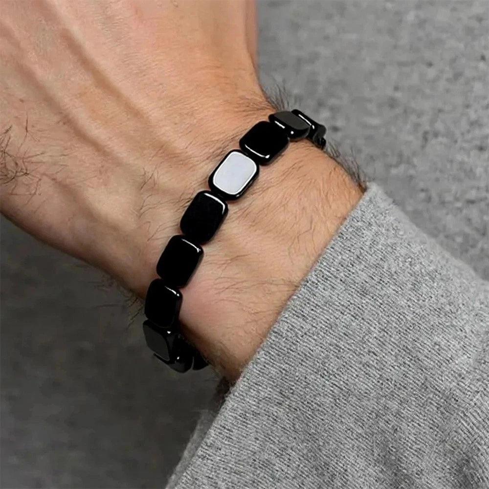 1/2pcs Hemys Hematite Bracelet for Men, 2026 New Hemios bracelet with Gift