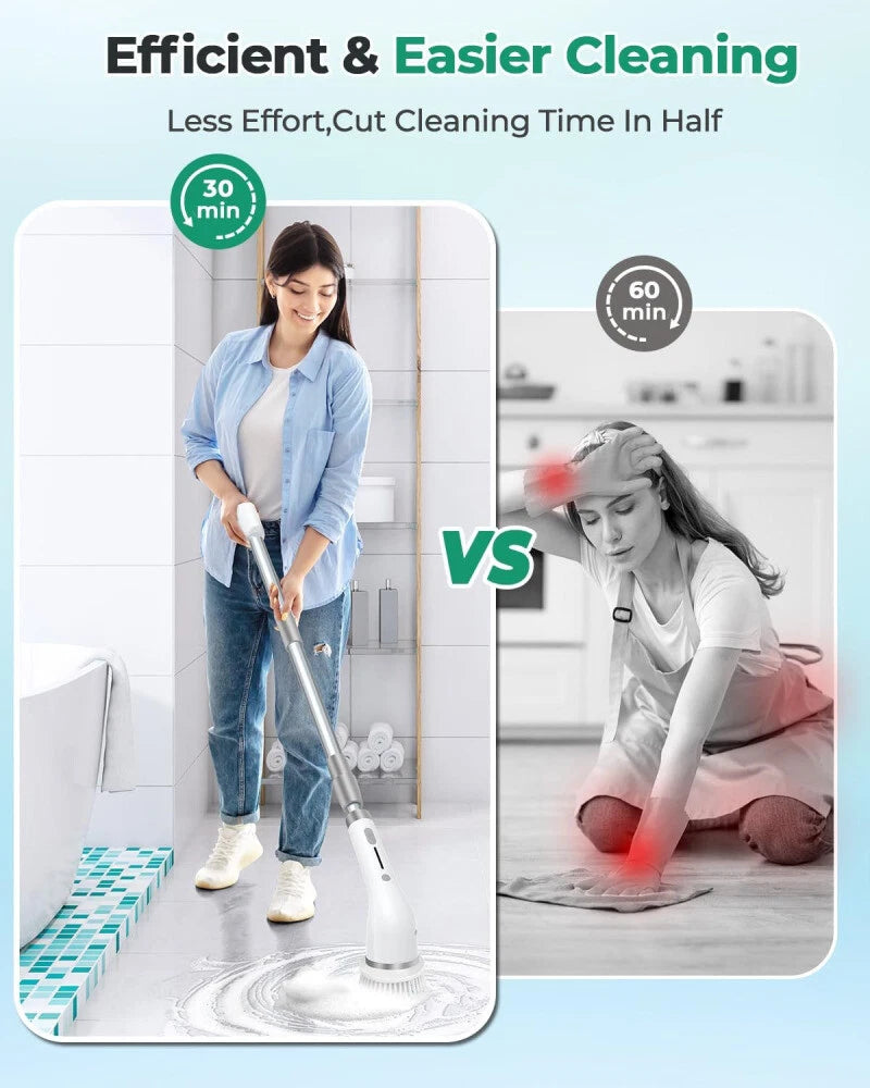 Electric Spin Scrubber Turbo Scrub Cleaning Brush Cordless Chargeable Bathroom