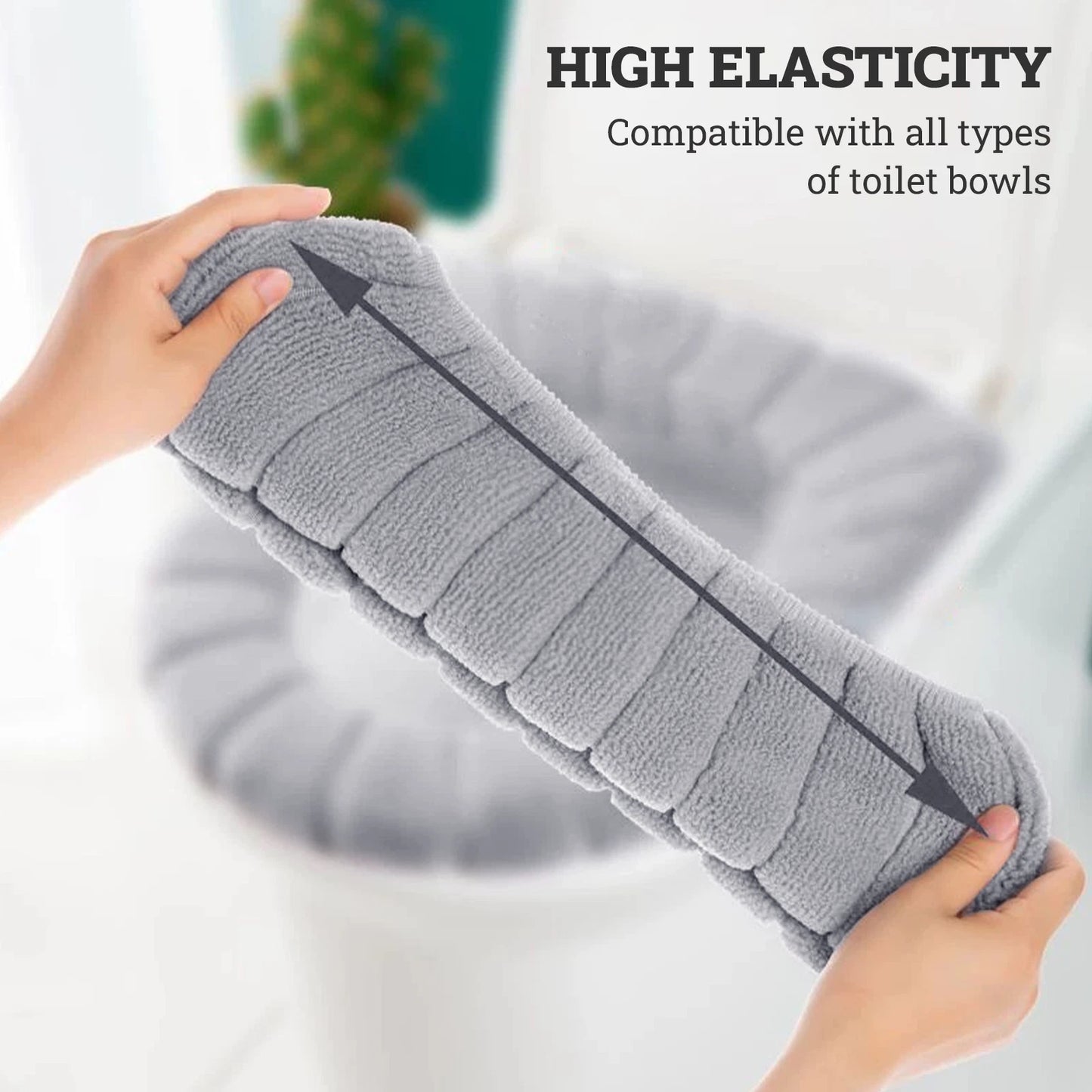 Soft Toilet Seat Mat Bathroom Washable Closestool Cushion Cover Pad Lid Warmer