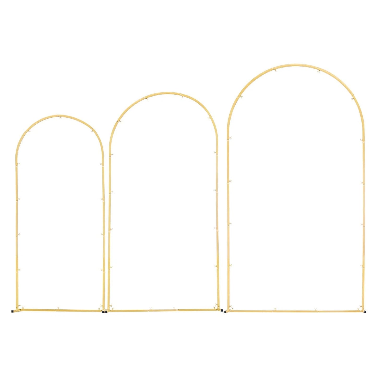 Uimoso Metal Arch Backdrop Stand 2.2/2/1.8 m Set of 3 for Weddings and Events