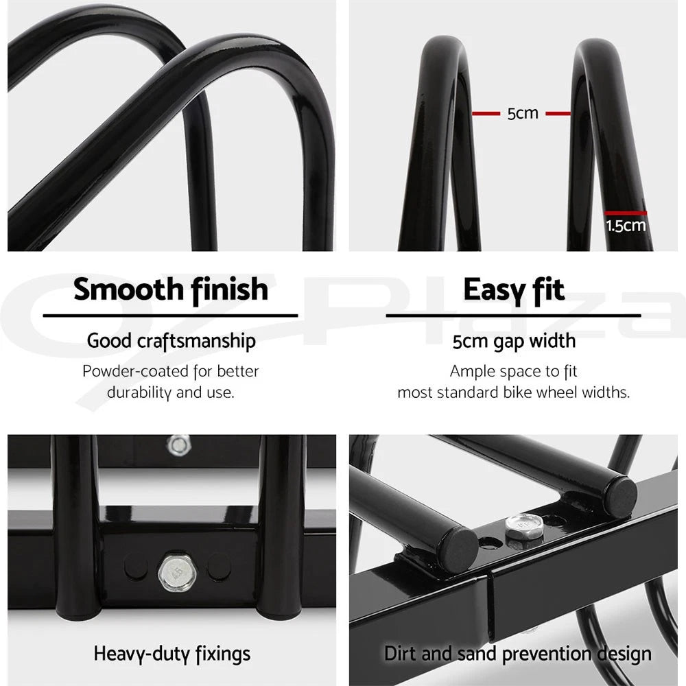 3 Bike Stand Rack Bicycle Floor Parking Holder Cycling Instant Storage Portable