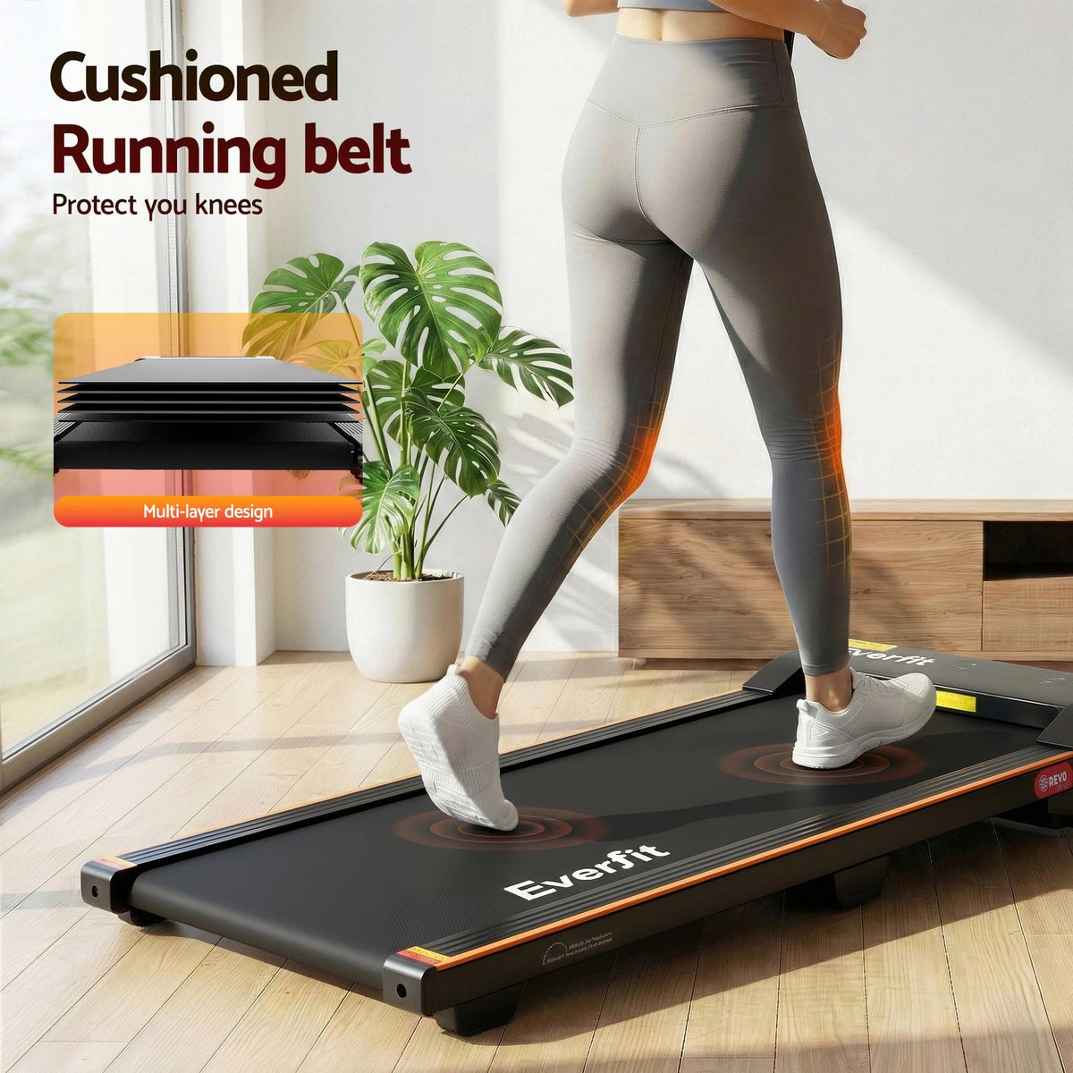 Everfit 3 in 1 Walking Pad Treadmill 12% Incline Under Desk Treadmills 38cmBelt