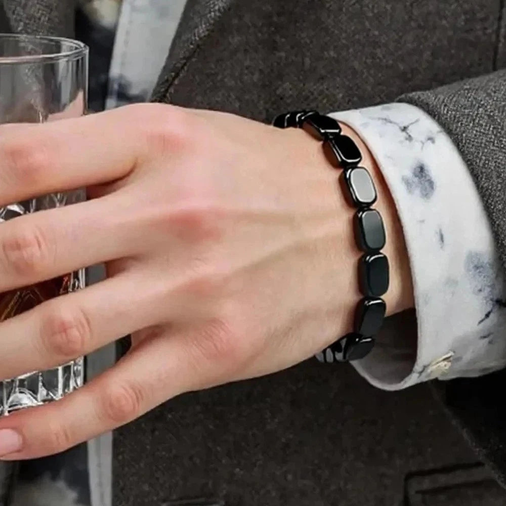 1/2pcs Hemys Hematite Bracelet for Men, 2026 New Hemios bracelet with Gift