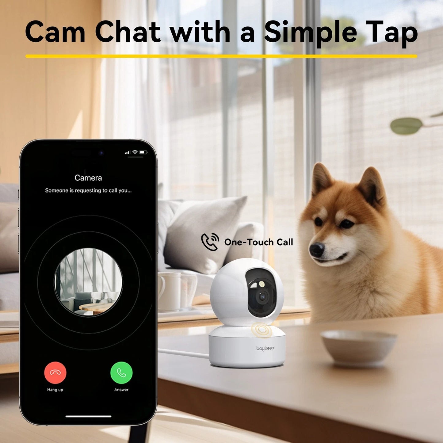 2PCS Security Camera 5G WIFI Indoor Smart Home Baby Pet Wired Cam Night Vision
