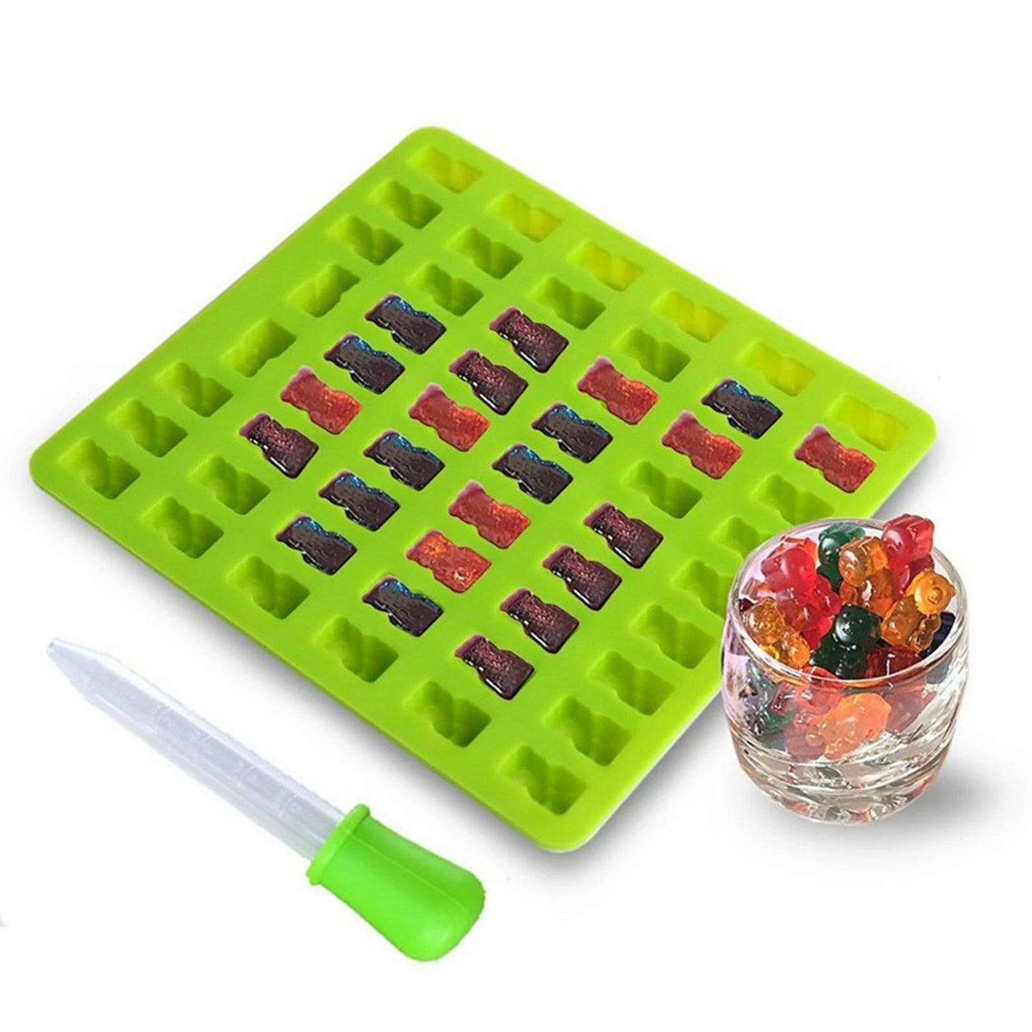 53 Cavity Silicone Gummy Bear Mold Candy Chocolate Jelly Ice Moulds Bakeware AU