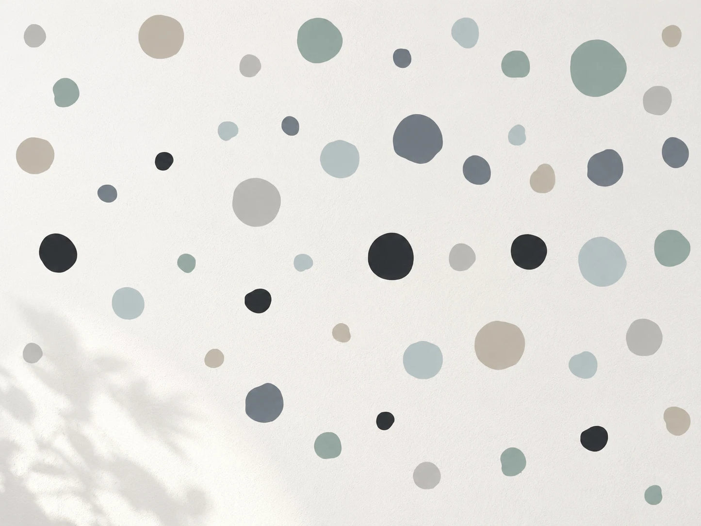 Morandi Boho Polka Dot Wall Decals Neutral Nursery Kids Room Sticker Decor