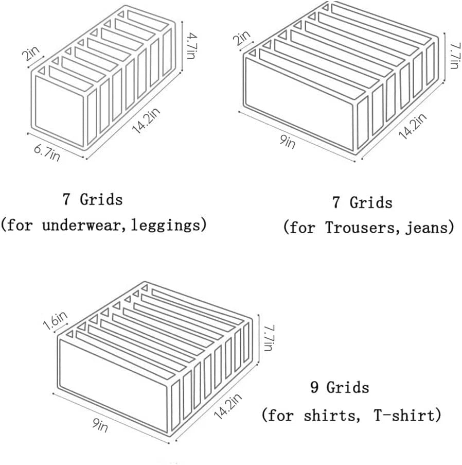 Foldable Clothes Drawer Organizer Mesh Storage Box Closet Wardrobe Jeans T-Shirt