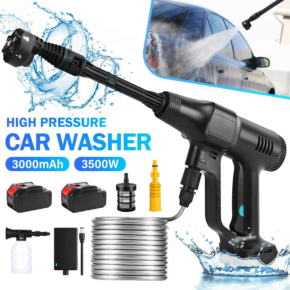 Brushless Cordless Electric High Pressure Spray Car Gun 6-in-1 Washer Cleaner