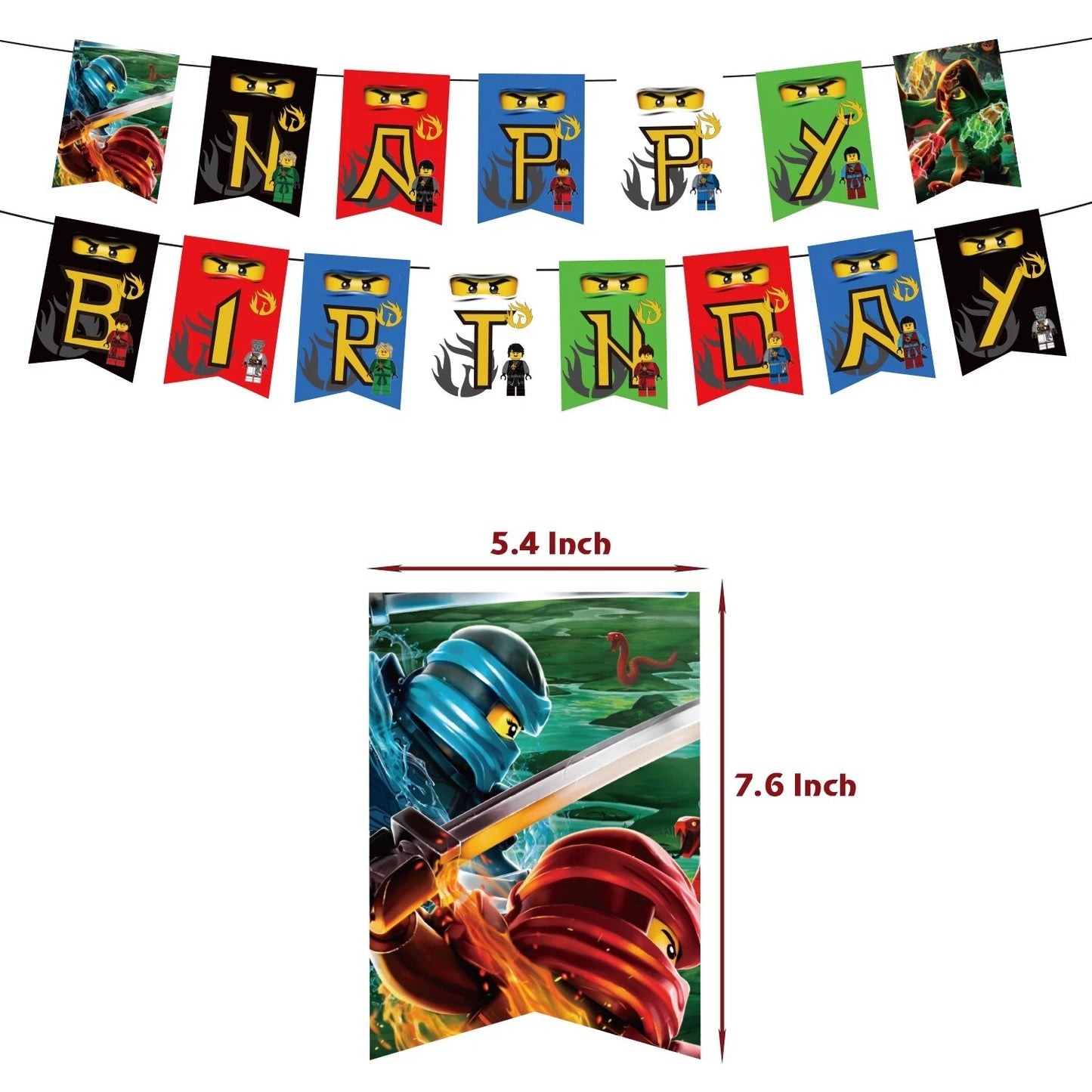 Ninjago Party Supplies Balloons Banner Cake Toppers Party Decorations