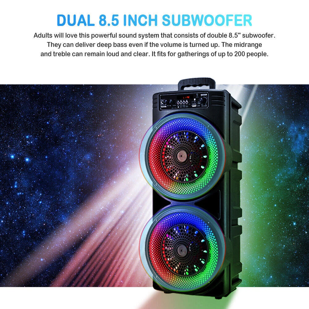 Wireless Bluetooth Party Speaker Subwoofer Heavy Bass Stereo Speaker Microphone