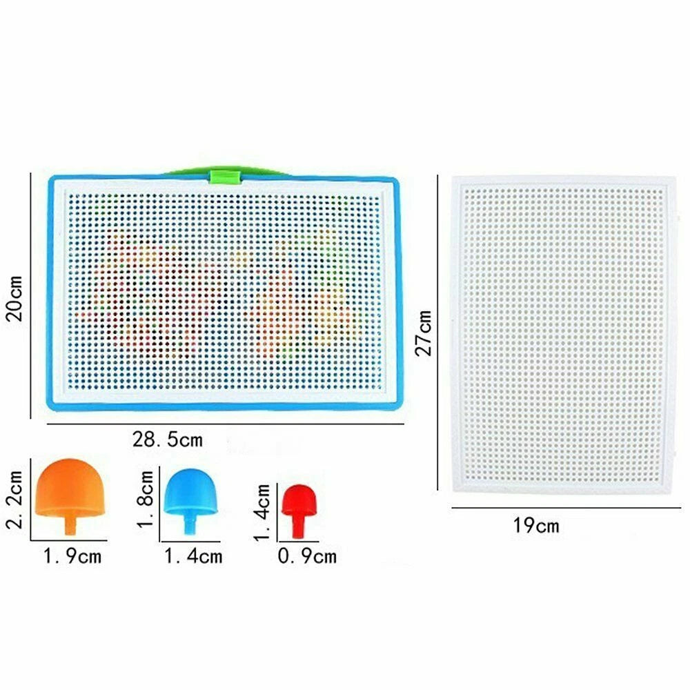 Kids Creative Children Puzzle Pegs Board 296 Educational Learning Toys DIY Gift