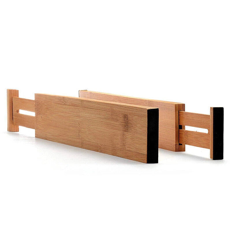 Expandable Drawer Divider PartitionStorage Organizer Clapboard Bamboo Adjustable