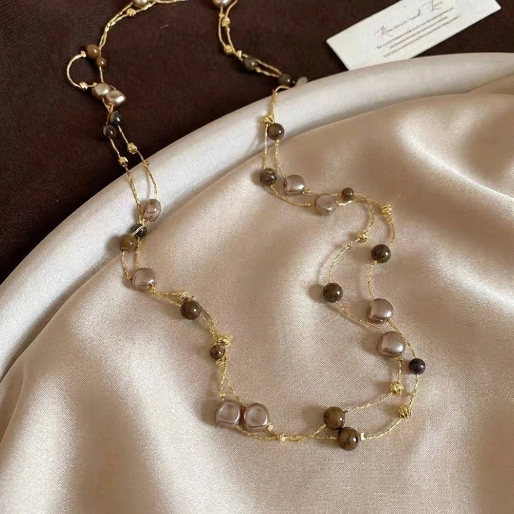 Colorful Long Sweater Chain Long Length Beaded Sweater Chain  Women's Jewelry