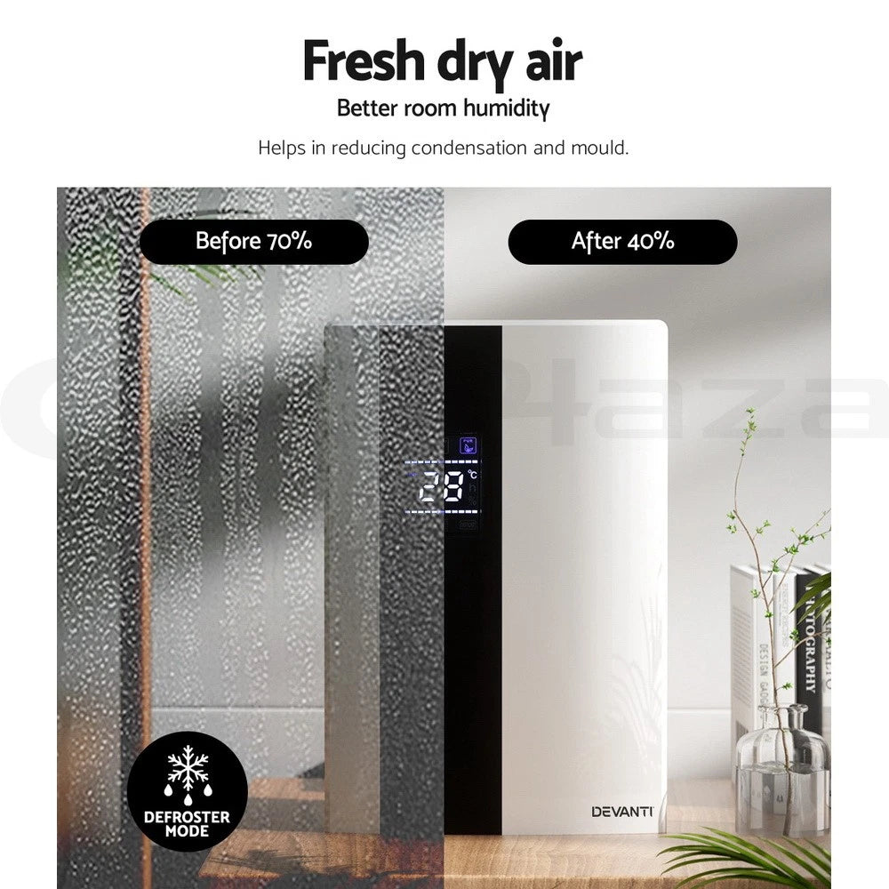 Devanti 2000ml Portable Dehumidifier Air Dryer Purifier Home Moisture Absorber