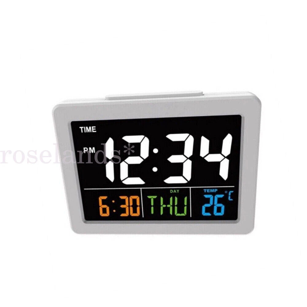 Digital Home Large Big Jumbo LED Wall Desk Clock With Calendar Temperature Clock