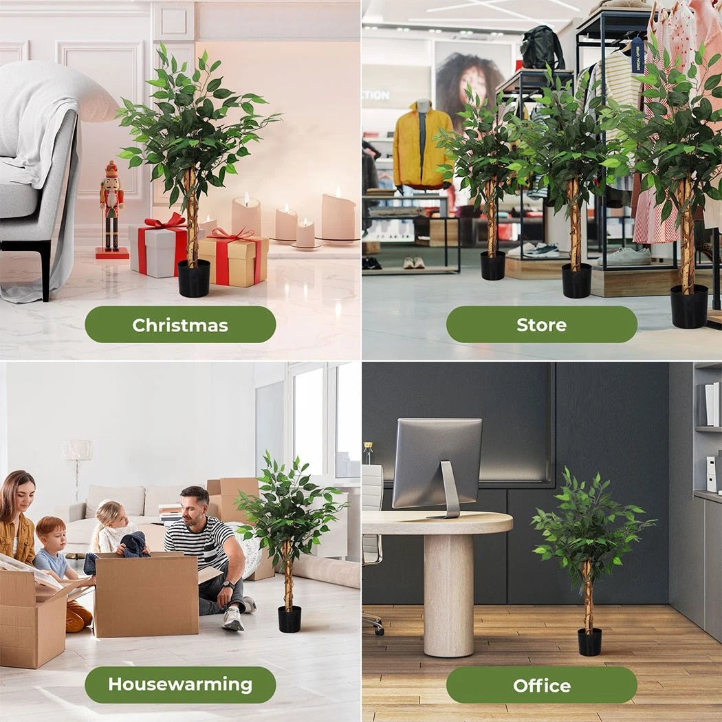 Lambu Artificial Plants Palm in Pot Fake Tree Lifelike Home Office Decor Indoor
