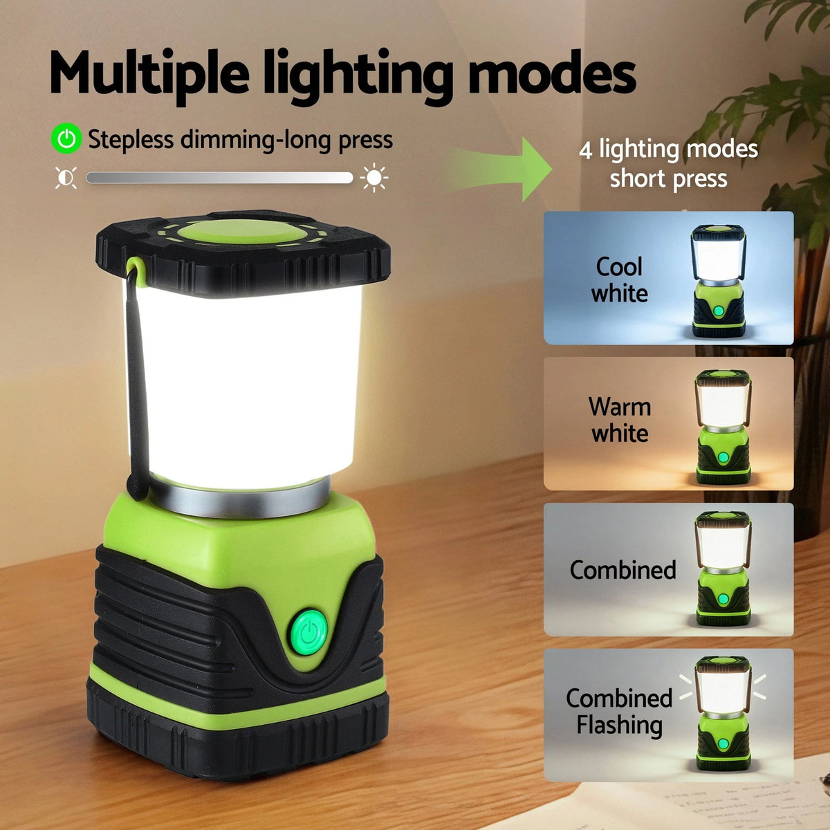 Weisshorn 2PCS LED Camping Lantern 1000LM Portable Waterproof Emergency Light