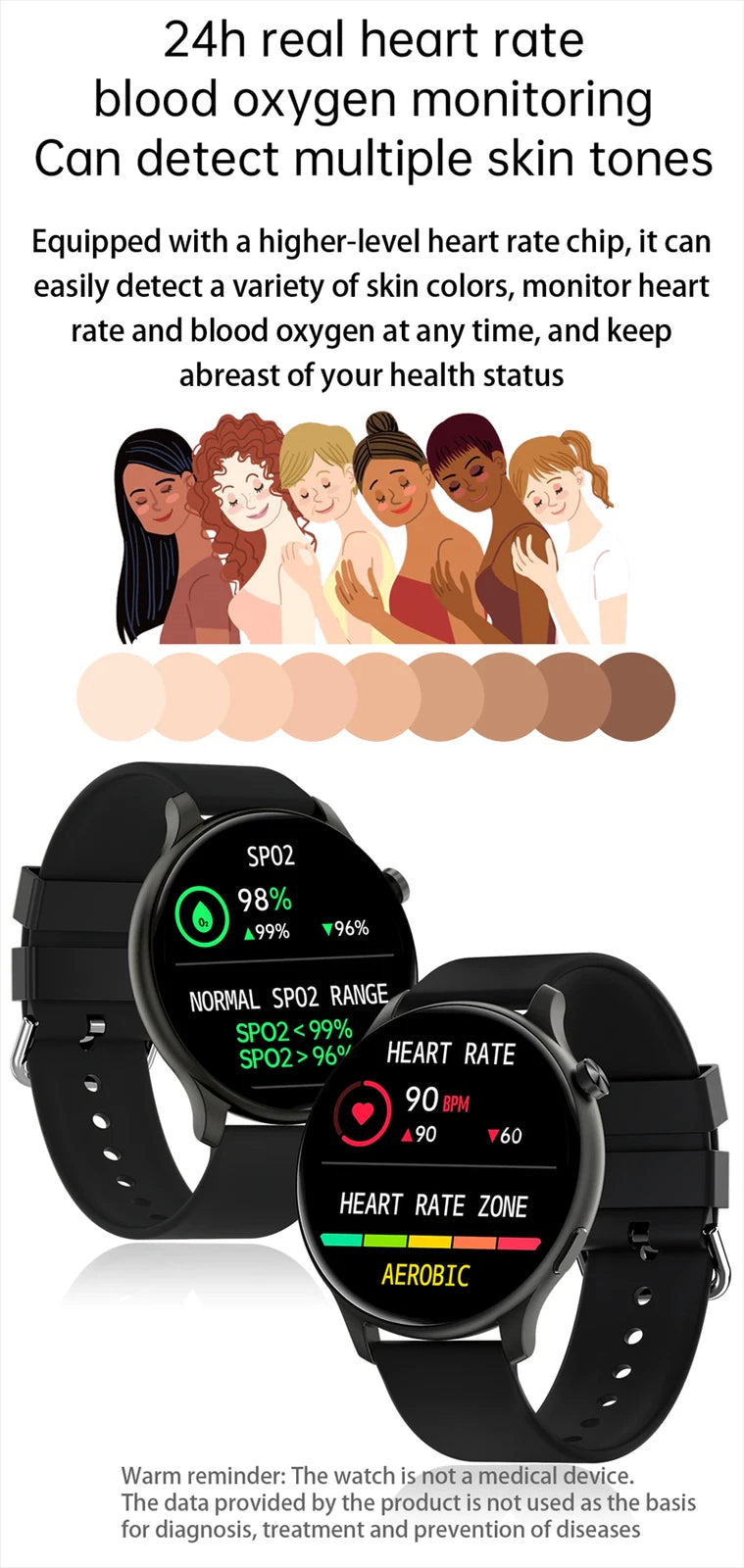 New Smart Watch Full Touch Screen AMOLED Bluetooth Call for Women and Men -DT85