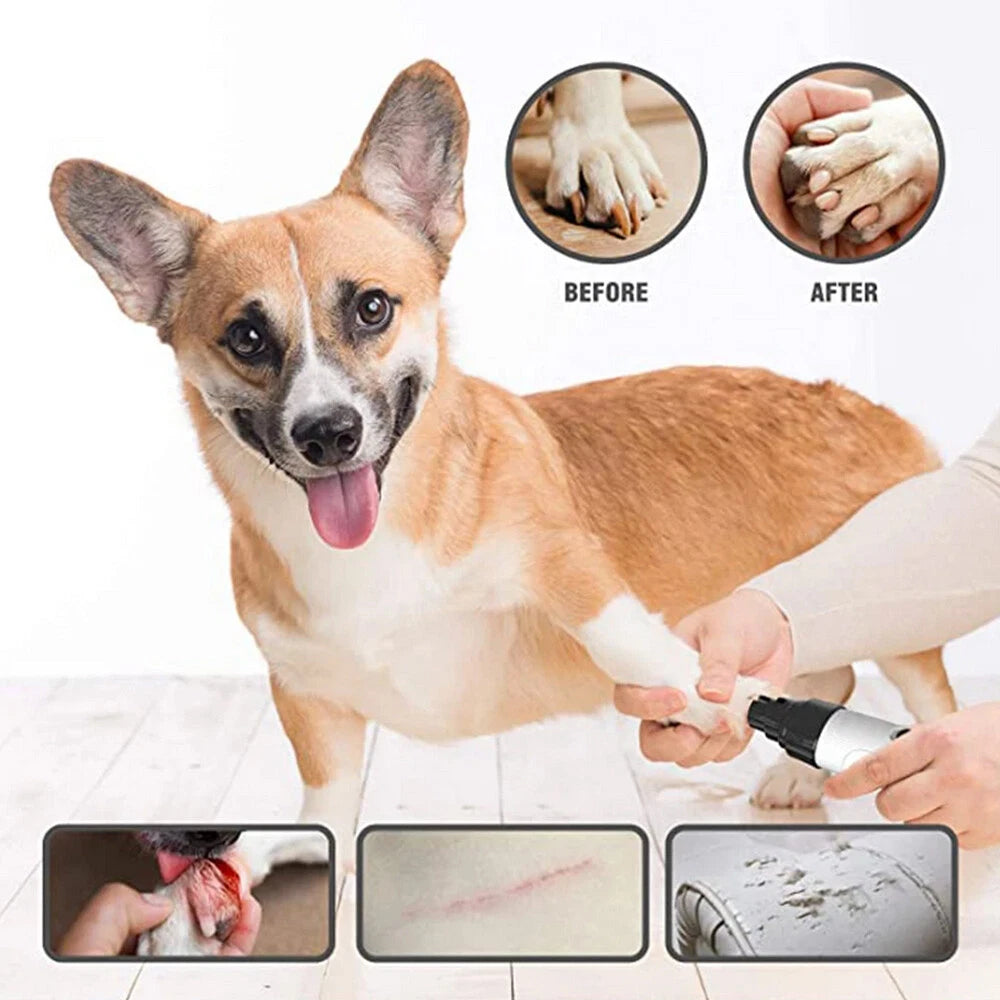 Electric Pet Nail Clippers Dog Cat Nail File Claw Grooming Nail Grinder Trimmer
