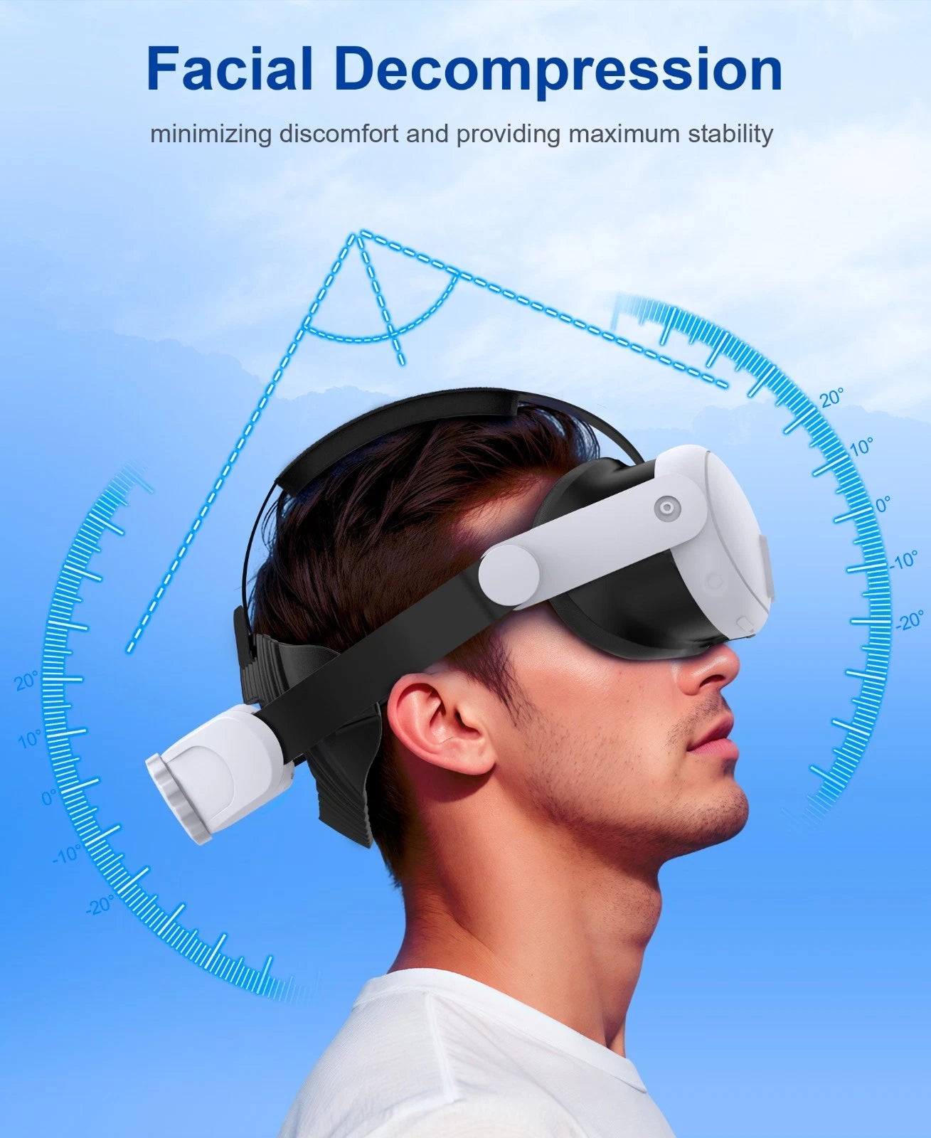 for VR Headset Accessories Adjustable Head Strap for Meta Quest 3s/3/2 Headstrap
