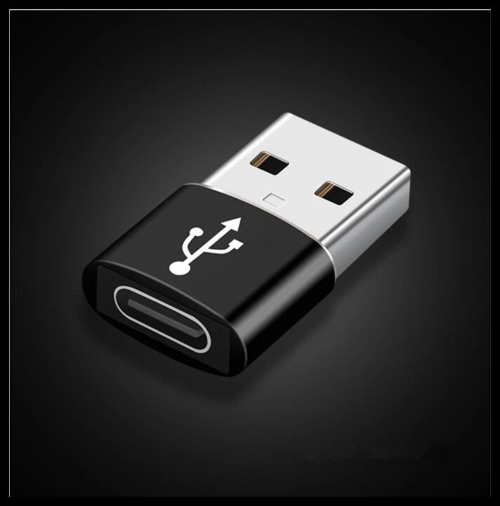 USB Type A Male to USB C Type C Female Charging Port Adapter Fast Converter