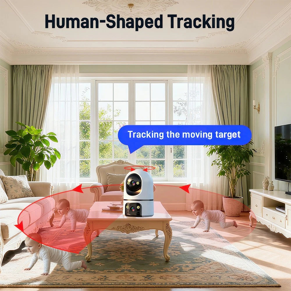 Security Camera 2.4G WIFI Indoor Smart Home Baby Pet Monitor Night Vision Wired